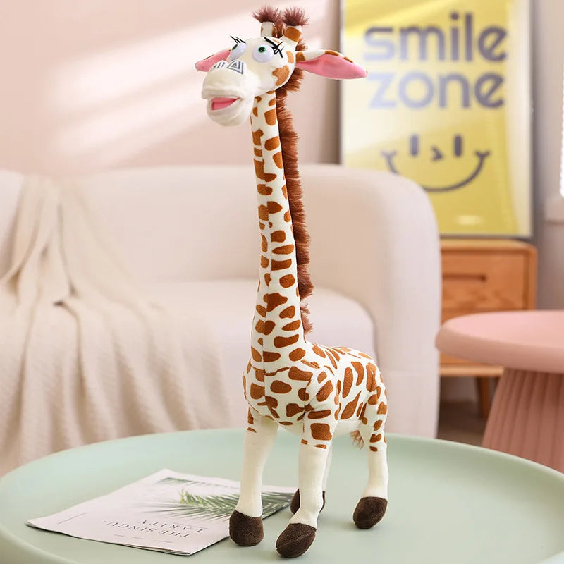 60/80CM New Simulation Giraffe Doll Plush Toy Stuffed Soft Wild Animals Plushie Deer Giraffe Kids Toys Girls Gift Photo Props