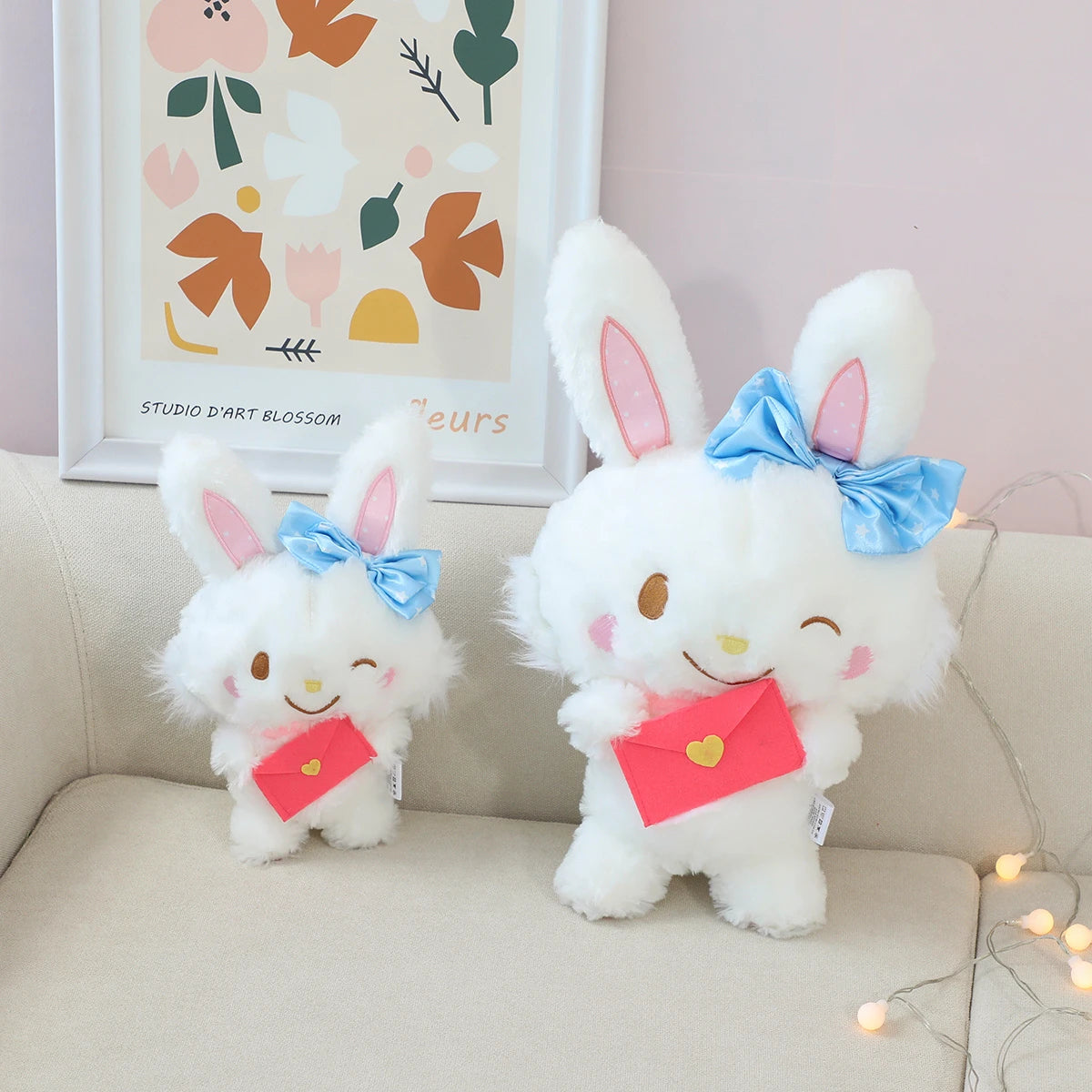 Sanrio Lovely Whit Bunny Plush Toy Stuffed Anime Wish Me Mell Plushies Culddy Doll Throw Pillow Sofa Bedroom Home Decor Gifts