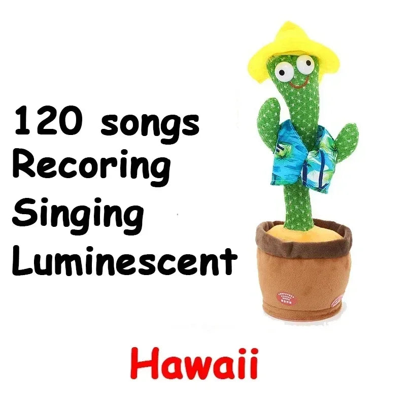 Dancing and Talking Cactus Toy Sunshine Cactus Children's Electronic Plush Toy with 120 Songs Children's Birthday Gifts