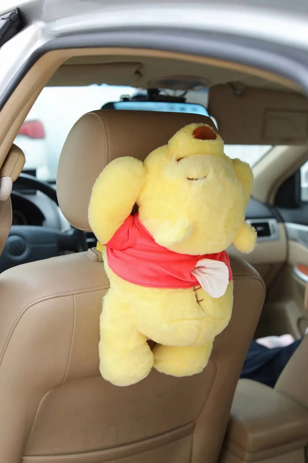 Winnie the Pooh Plush Doll Kawaii Bear Tissue Box Lovely Car Decor Stuffed Doll Animal Sofa Cushion Bedside Pillow Gift for Girl