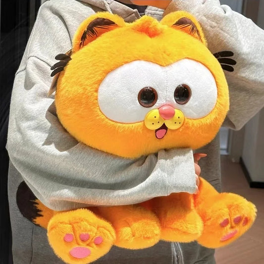 Miniso Kitty Cat Fat Angry Garfield Plush Toy Lazy Foolishly Tiger Skin Simulation Ugly Garfield Stuffed Doll Sofa Decoration