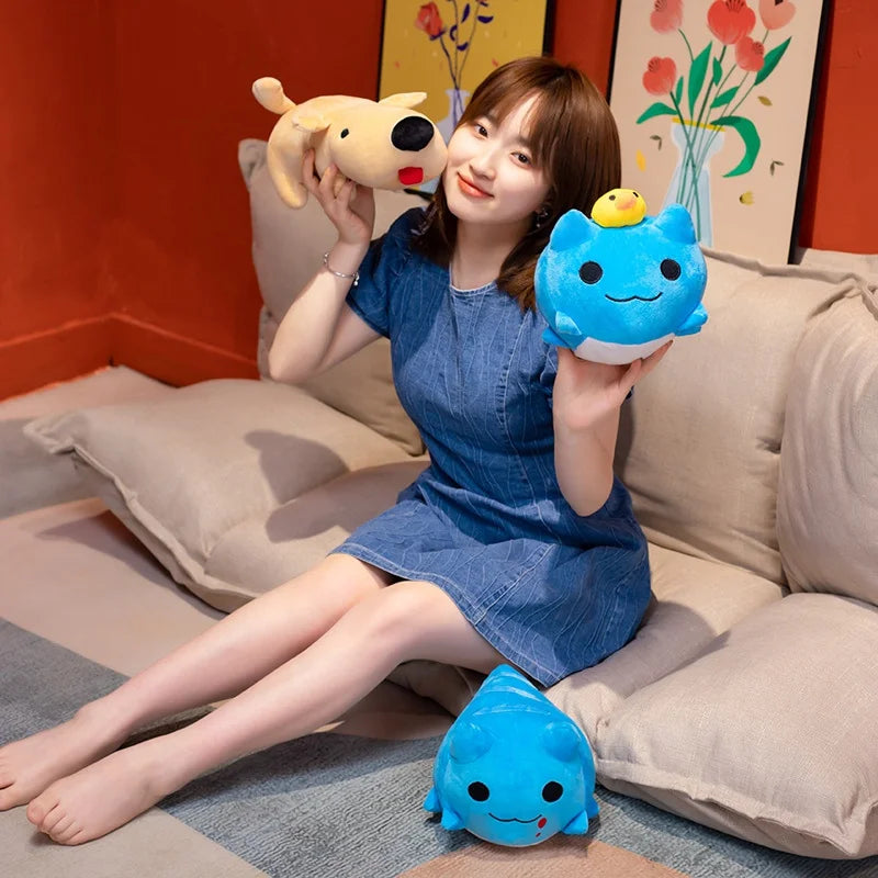 2022 New Kawaii Cartoon Anime Bugcat Capoo Dog Plush Toy Doll Cute Kid Girlfriend Birthday Gift Soothing Pillow