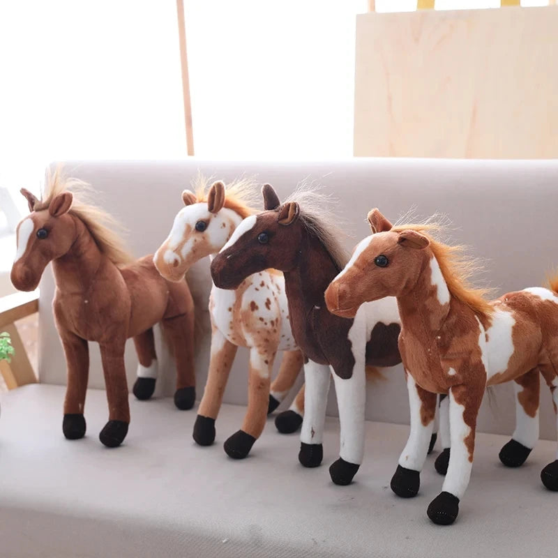 Cute Creative Cartoon Simulation Horse Plush Toy Doll Home Decoration Ornaments Children Kawaii Toy Girlfriend Birthday Gift