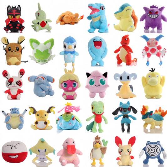 Pikachu Sprigatito Plush Toy Pokemon Charizard Spheal Jigglypuff  Stuffed Doll Eevee Scorbunny Gengar Mewtwo Toy Xmas Kid Gifts