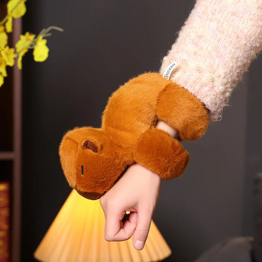 Capibara Slap Snap Wrap Wristband Bracelet Anime Toy Kawaii Plushie Cute Doll Stuffed Animals Soft Plush Gift Kid Toys