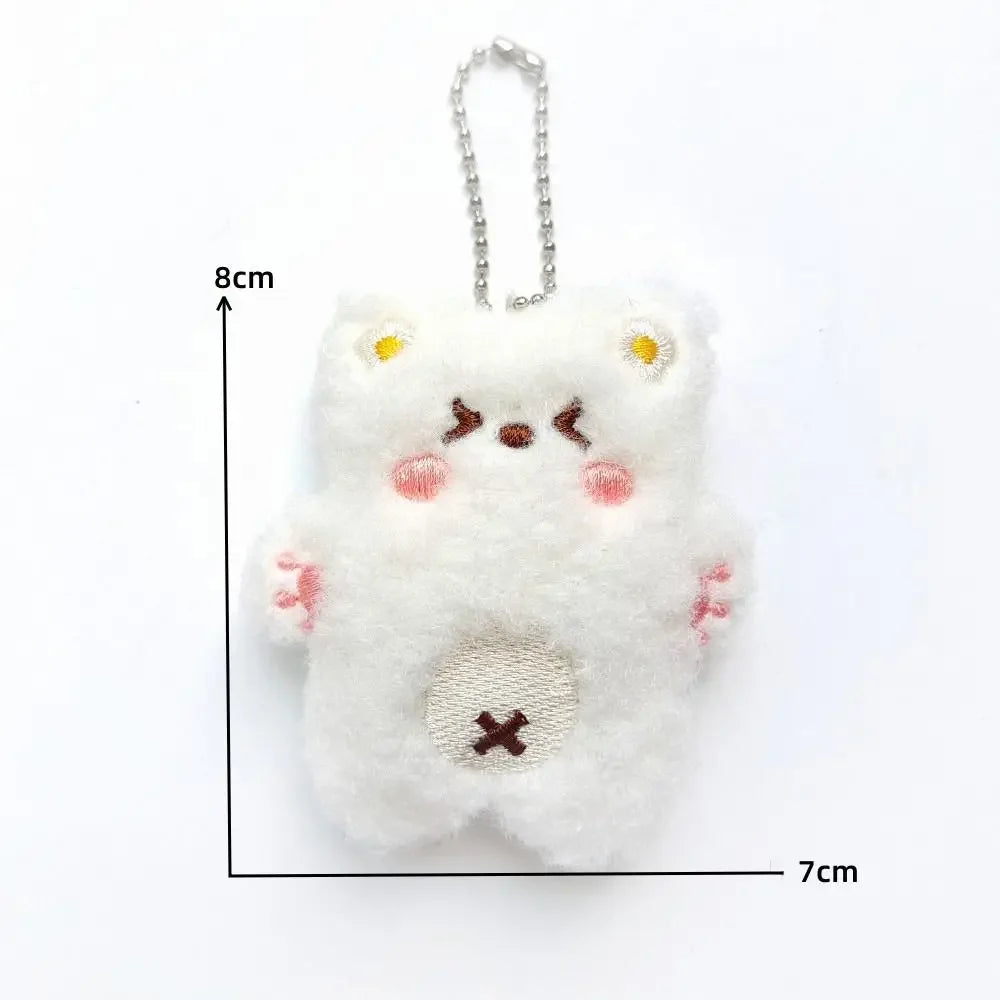 Hobbies Plush Bear Shaped Keychain Blue Pink White Pink Mini Key Pendant Plush Doll Pendant