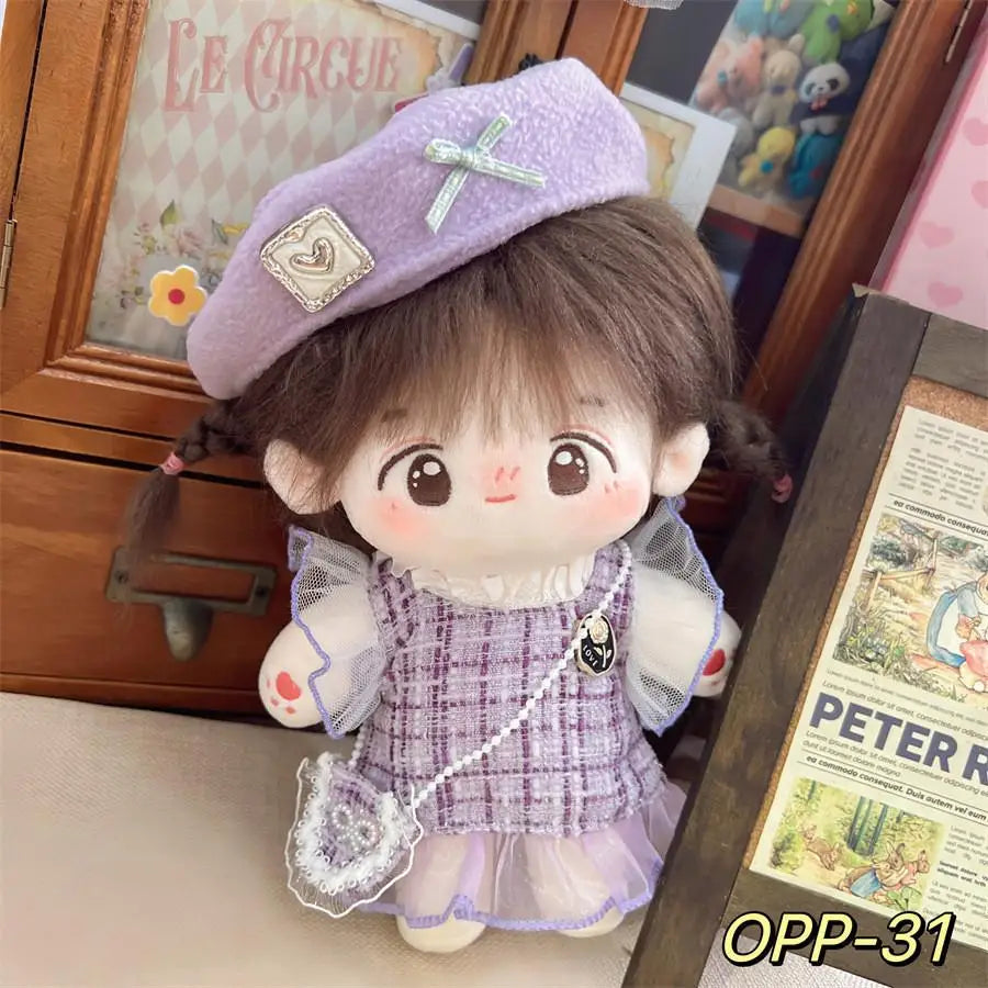 20cm Cotton Doll Dress Up Clothes Lolita Maid Dress Cute Fresh Princess Small Skirt