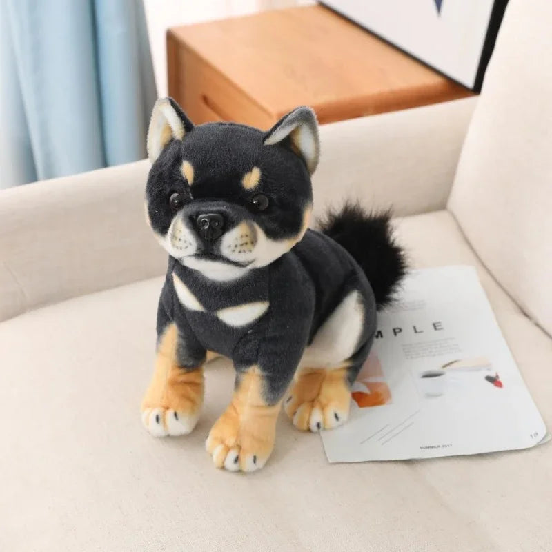 Soft Realistic Dog Plush Toy Funny Simulation Stuffed Little Shiba Inu Puppy Dolls Lovely Birthday Gift for Baby Kids Girls