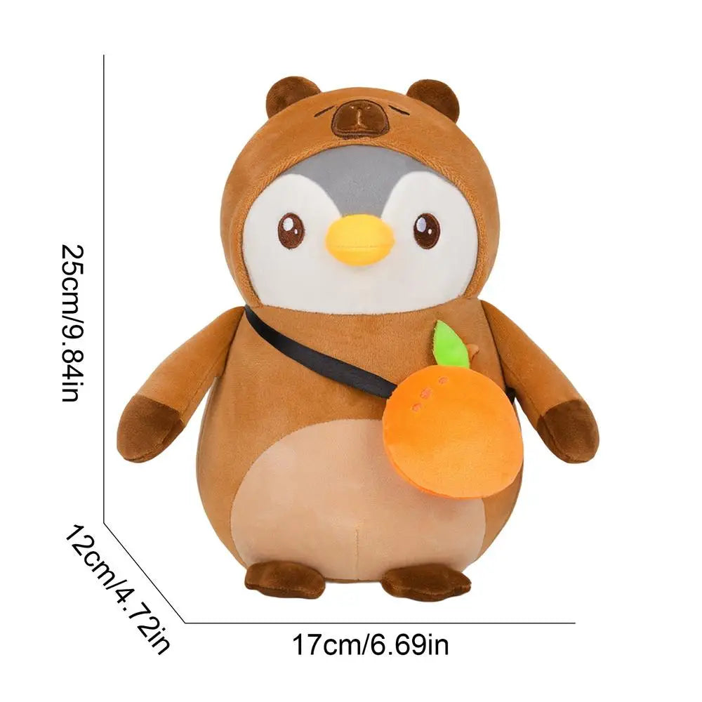 Stuffed Penguin Doll Toy Panda/sunflower/capybara Clothing Penguin Dolls Animal Plushie Penguin Figure Sleeping Hugging Pillow