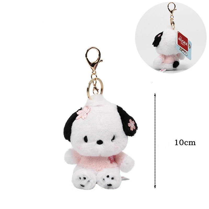 Sanrio Plush Toys Fantasy Cinnamoroll Kuromi Pendant Bag Accessories Keychain Bag Car Pendant Valentine's Day Gift