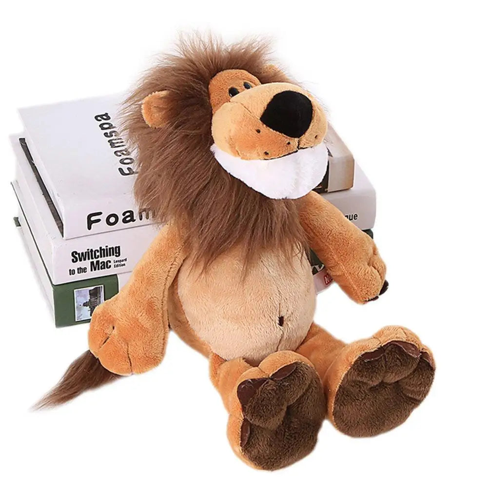 25cm Cute Jungle Animal Plush Toys Stuffed Lion Elephant Giraffe Monkey Plush Doll Toys for Kids Baby Children Birthday Gift