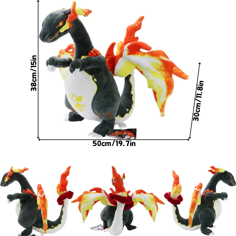 Pokemon Charizard X Y Kawaii Anime Soft Plush Toys Cute Gigantamax Charizard Cool Stuffed Animals Peluche Dolls Birthday Gifts