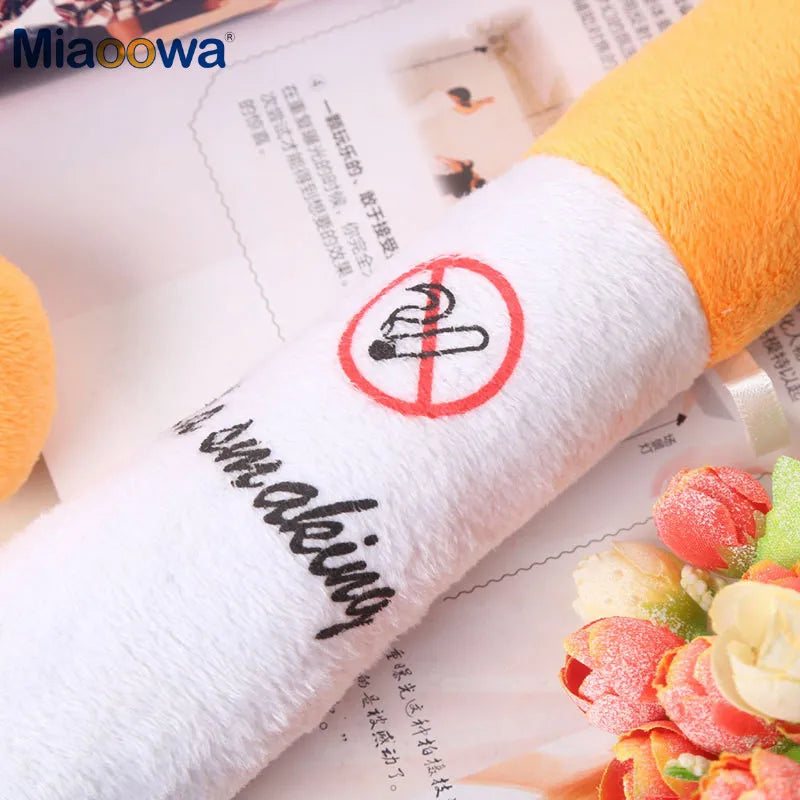 30-110cm Funny Smoking Cylindrical Sleeping Cigarette Pillow Smulation Plush Toys Fashion Friend Birthday Gift