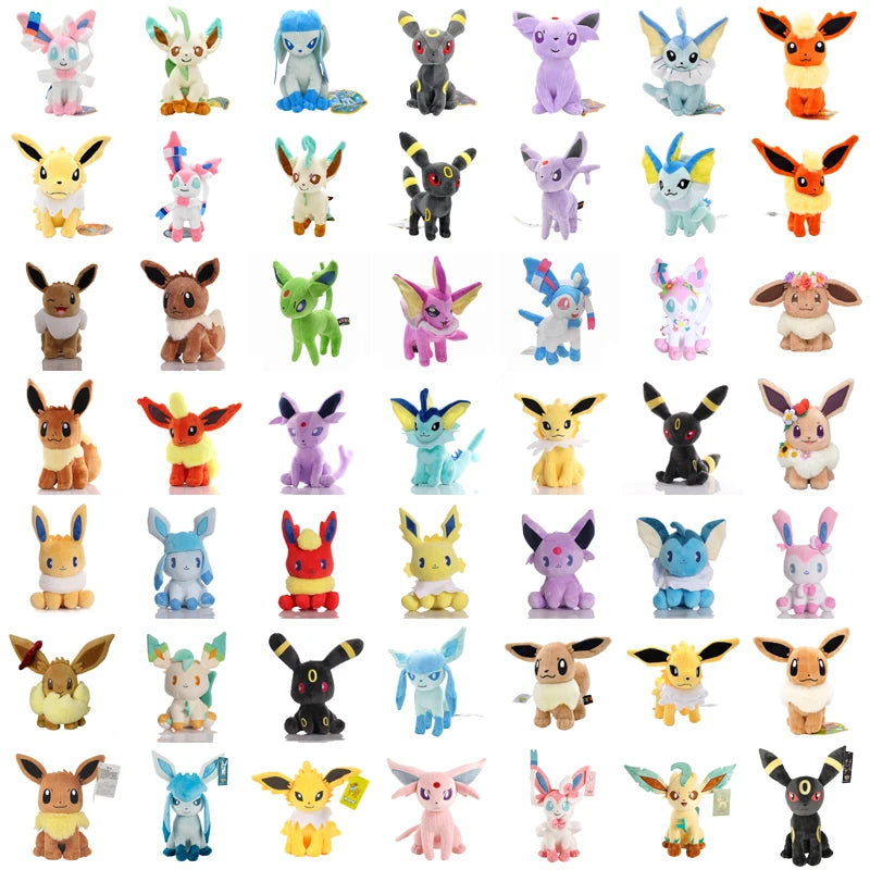 Pokemon Eevee Collection Plush Flareon Vaporeon Stuffed Doll Espeon Umbreon Glaceon Leafeon Sylveon plushies Xmas Gifts For Kids