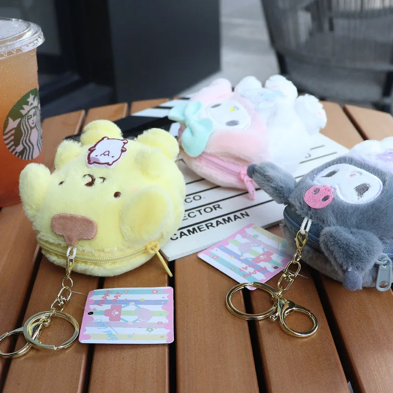 Sanrio Plush Purse Keychain Coin Purse Plush Pendant Stuffed Toy - Plushy Mart
