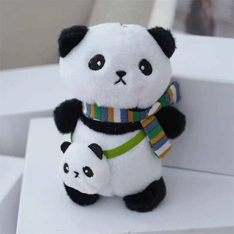 Cartoon Rabbit Panda Bear Plush Toys Pendant Cute Stuffed Animal Doll Keychain Bag Pendant Backpack Hanging Decoration Kid Gifts