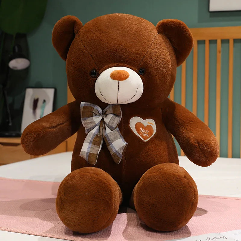 Giant Teddy Bear Plush Toy Cute Stuffed Soft Animal Bear with Ribbon Doll for Kids Baby Children Birthday Gift Valentine's Gift