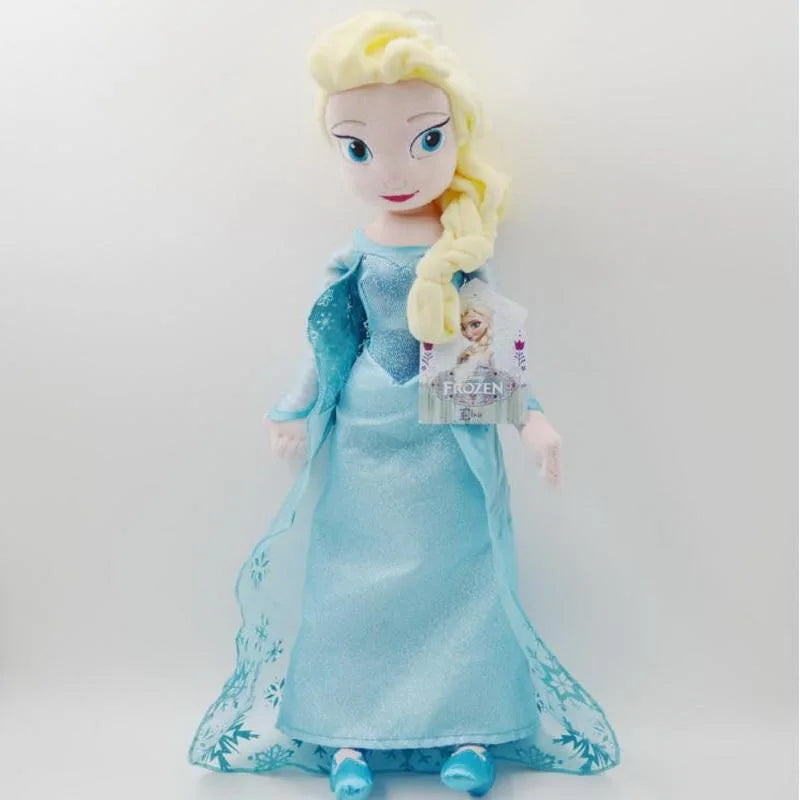 50CM Frozen Snow Queen Elsa Stuffed Doll Princess Anna Elsa Doll Girl Toys Elza Stuffed Plush Kids Toys Halloween Birthday Gift