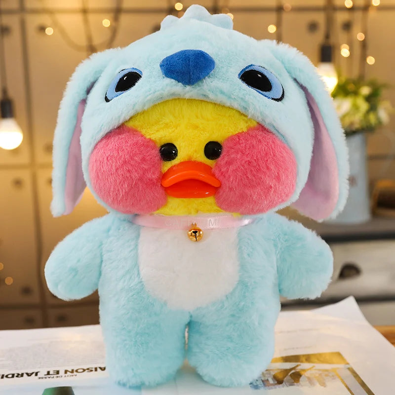 30cm Kawaii LaLafanfan Transformed Panda Yellow Duck Plush Stuffed Soothing Toys Soft Animal Dolls For Girl Kids Birthday Gifts