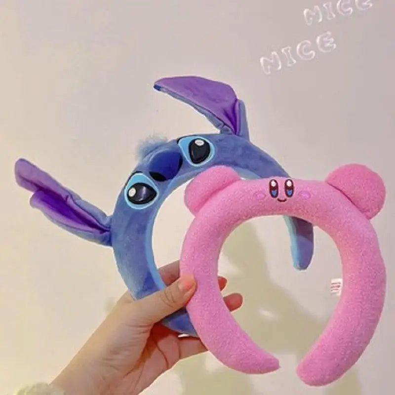 Anime Disney Stitch Woman Hair Band Girl Cute 3D Hair Band Cartoon Ear Amusement Park Headband Wash Face Hair Band Birthday Gift