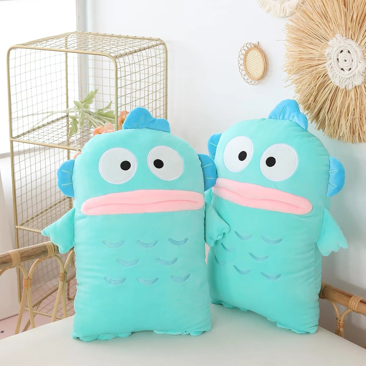 55cm Very Soft Hangyodon Plushies Comfortable Throw Pillow Stuffed Anime Japanese Style Plush Toy Sofa Bed Home Decor Xmas Gifts