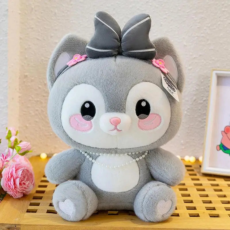 Stuffed Cat Toys Creative Cartoon Plush Cushion Cute Children Toys Portable Animal Toys For Accompany Playing Table Decoration