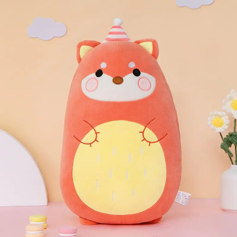 40cm/60cm Fat Kawaii Big Rabbit Cat Piggy Fox Duck Plush Pillow Toys Soft Stuffed Animal Doll Chair Cushion High Quality Gifts