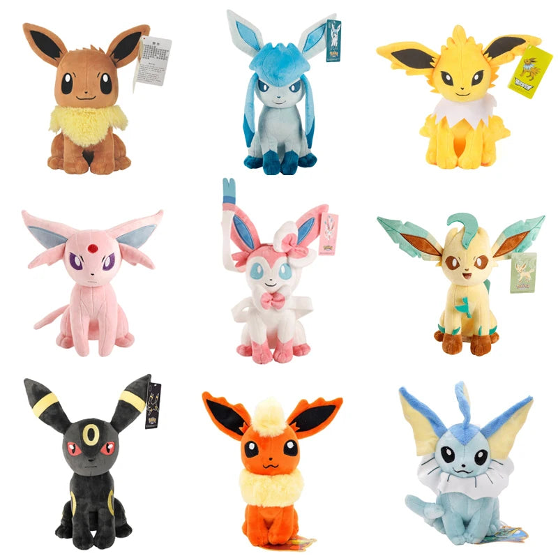 Pokemon Eevee Collection Plush Flareon Vaporeon Stuffed Doll Espeon Umbreon Glaceon Leafeon Sylveon plushies Xmas Gifts For Kids