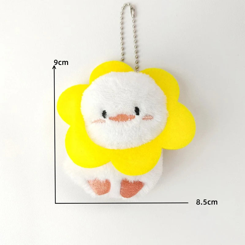 Kawaii Plush Dinosaur Keychain Stuffed Animal Keyring Cute Cartoon Key Holder School Bag Pendant For Girls Gift