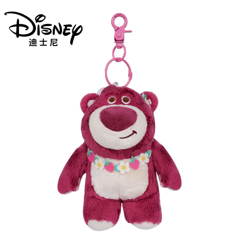 Original Disney Toy Story Stitch Kawaii Winnie Lotso Plush Doll Cartoon Stuffed Anime Keychain Pendant Strap Toys Gift For Kids