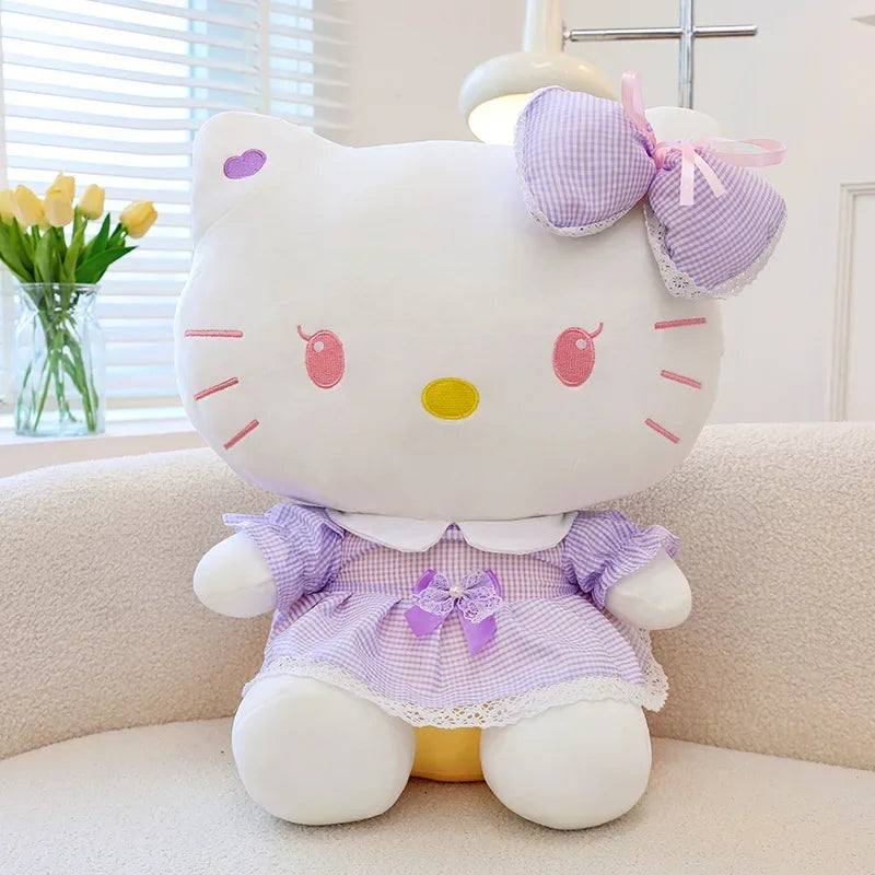 Kawaii Sanrio Anime Plush Stuffed Animal Hello Kitty Doll Plushies Cartoon Rag Girls Children Christmas Gift Peluche