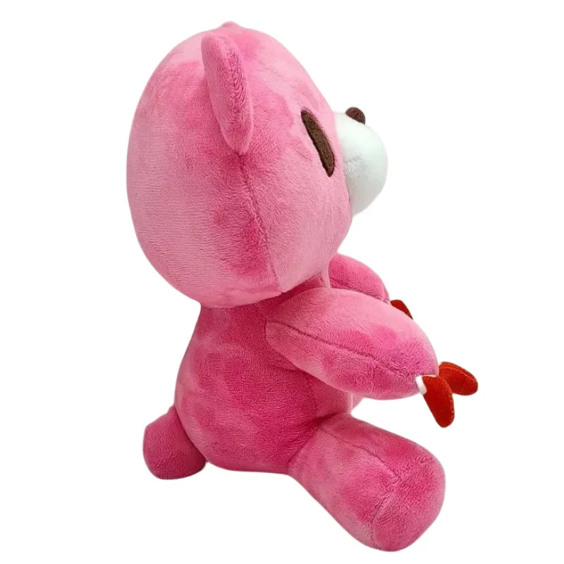 25cm Gloomy Bear Plush Toy Bloodthirsty Pink Bear Soft Toy Cute Teddy Toy Stuffed Animal Pillow for Kids Birthday Christmas Gift