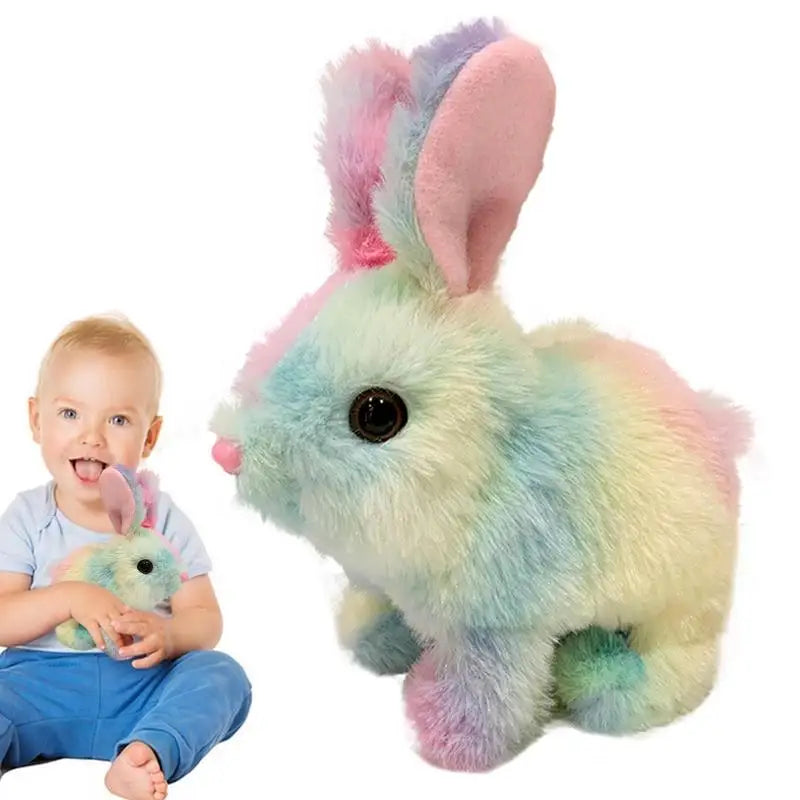 Walking Bunny Stuffed Animal Talking Plush Singing Toy Electric Interactive Rabbit Animated Toy Bunny Stuffed Animal Interactive