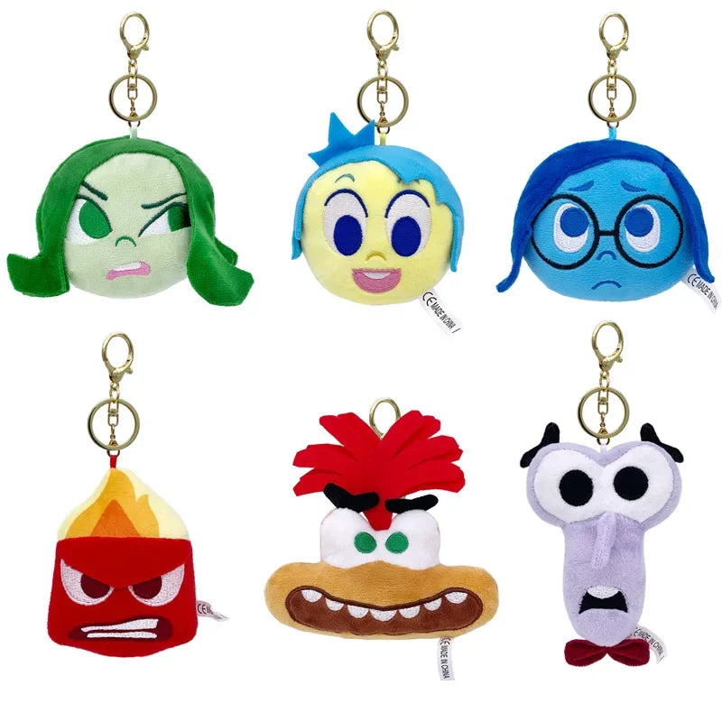 Animation Character Plush Keychain Sadness Fear Joy Doll Inside Out 2 Children's Birthday Christmas Gift Series Toys