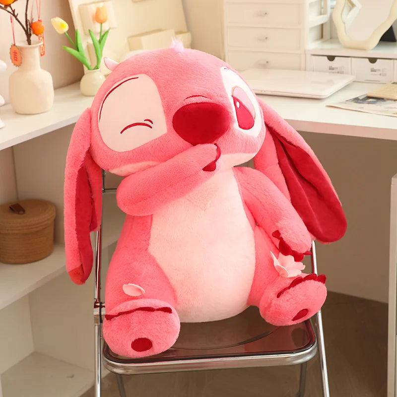 Big Size Disney Pink Sakura Stitch Plush Toy Huggable Plushies Stuffed Anime Movie Stitch Doll Kawaii Throw Pillow Xmas Gifts