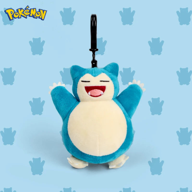 Genuine Animal Pokemon Series Pikachu Snorlax Kawaii Plush Toys Cute Pendant Keyring Keychain Birthday Party Gifts For Kid Boy