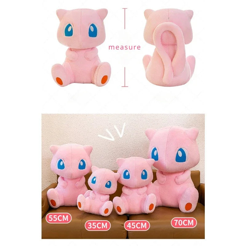 35/45CM Pokemon Mewtwo Plush Big Szie Kawaii Go Dex Mew Plush Doll Soft Stuffed Cartoon Doll Pillow Birthday Gift for Kid