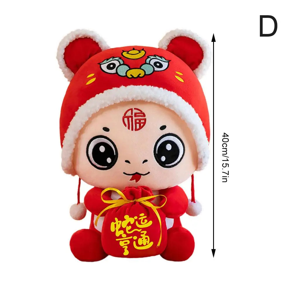 20/25/30/40/50cm Snake Year Mascot Doll Decoration 2025 Snake Chinese Ornament New Year Gift Plush Toy Festival DIY Accessories