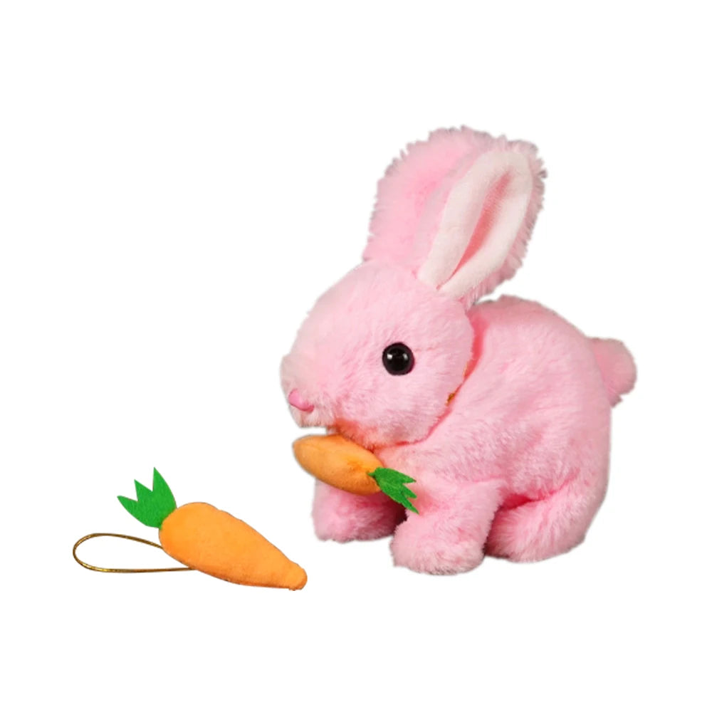 6inch Rabbit Interactive Electric Plush Bunny Walking Wiggle Ears Stuffed Doll for Kids Baby Birthday Christmas Toys Gift