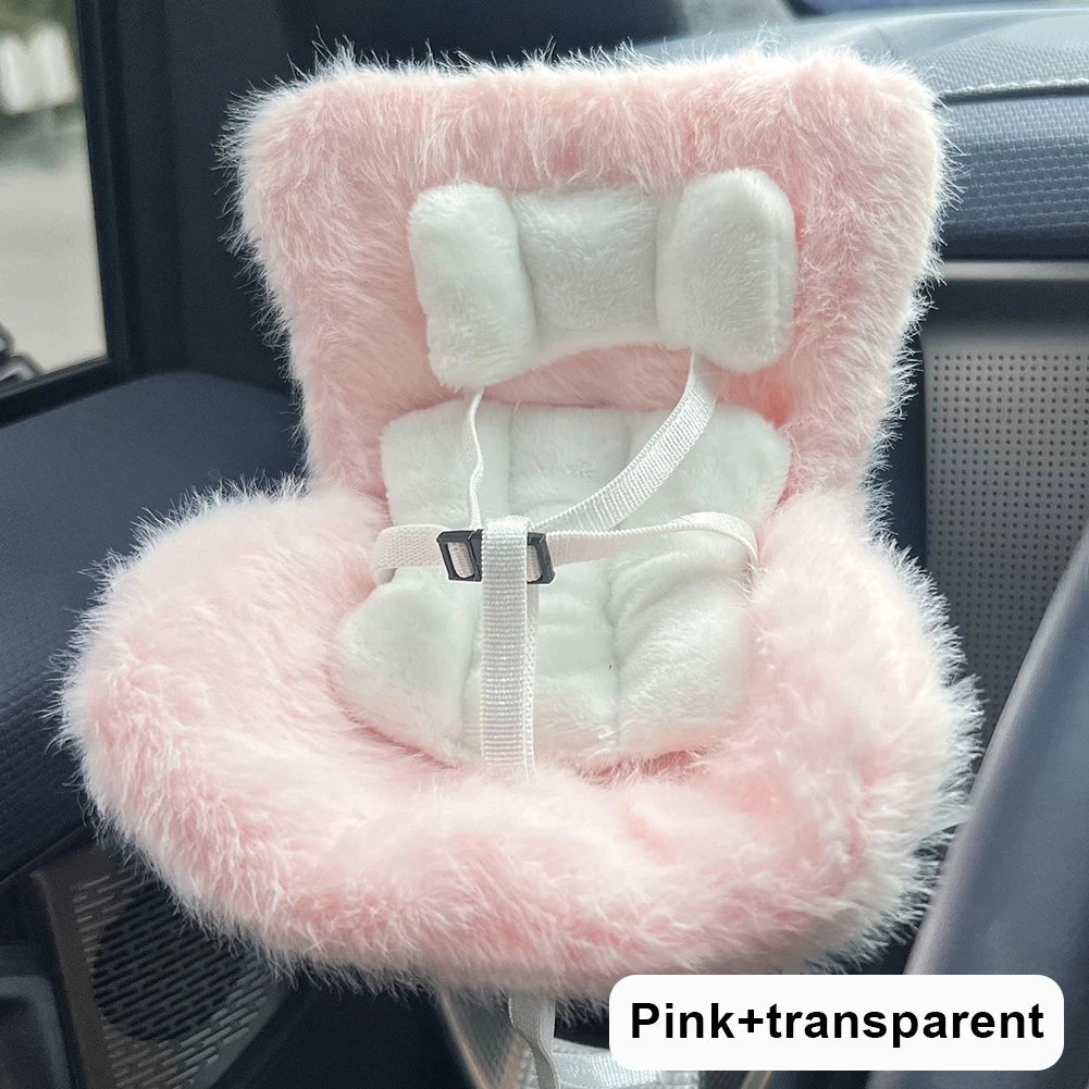 Cute Doll Car Safety Seat Car Air Outlet Decoration for 17cm labubu Car Interior Decoration Ornament