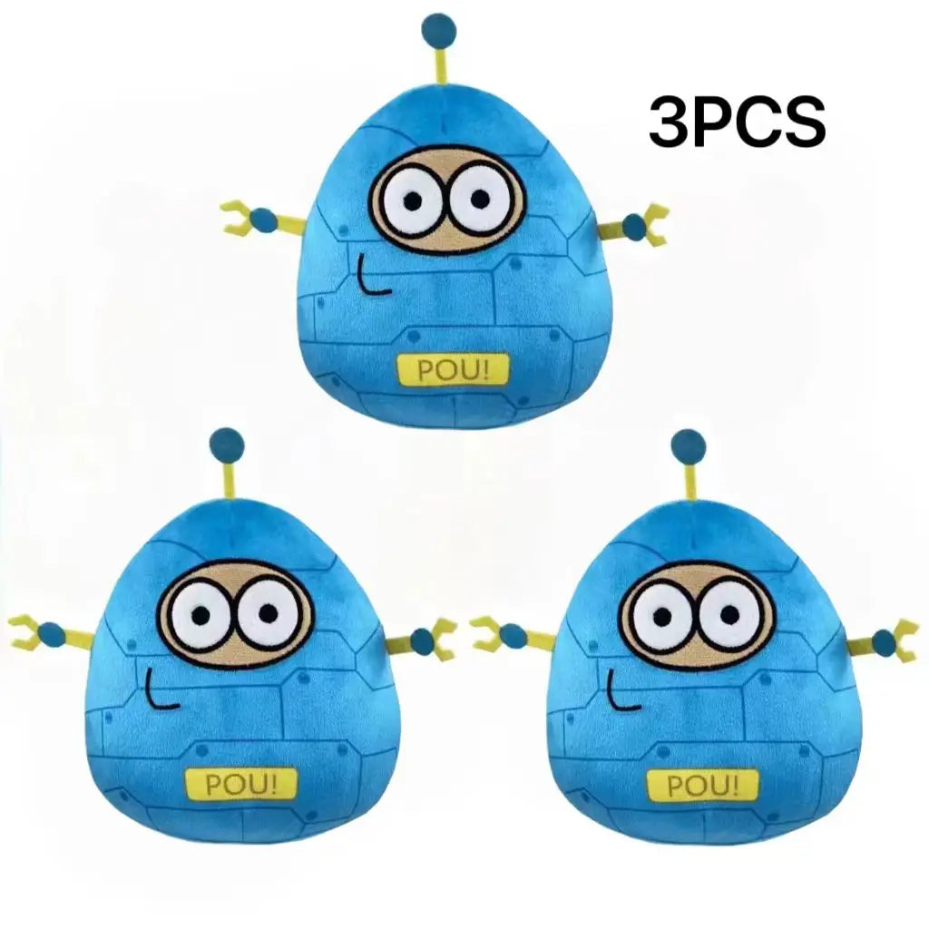 New 2024 color Pou Plush Cartoon Alien Toy Kawaii Stuffed Animal Doll Hot Game Figure Gifts for Fans 21CM