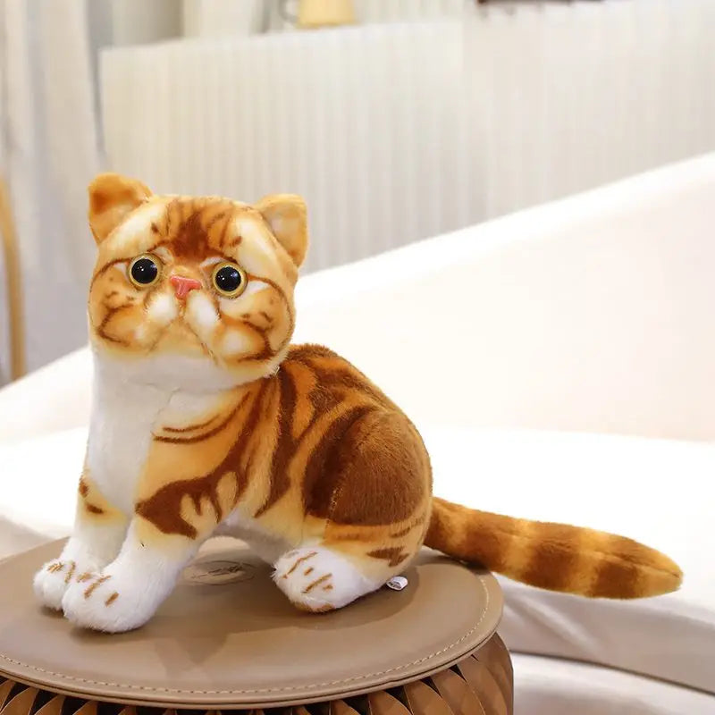 26cm Stuffed Lifelike Cats Plush Toy Simulation American Shorthair Cute Cat Doll Pet Toys Home Decor Gift For Girls Birthday