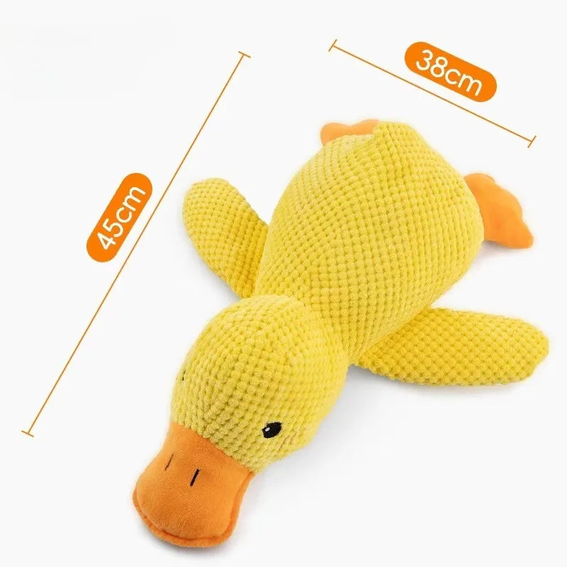 Pet Plush Toy Dog Calming Duck Stuffed Duck Toys Chew Toy Durable Squeaky for Puppy Pet Teeth Cleaning Chew Toy Pet Supplies