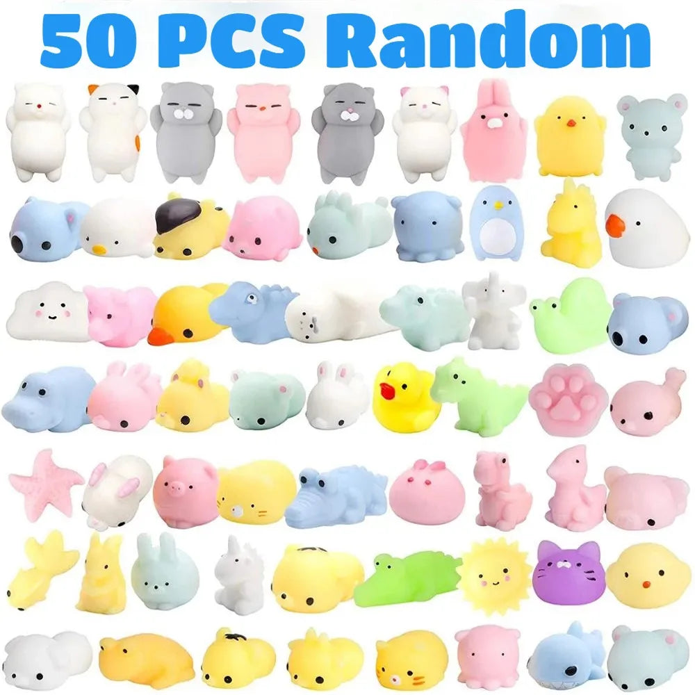 50PCS Squishy Fun! Mochi Kawaii Party Favors