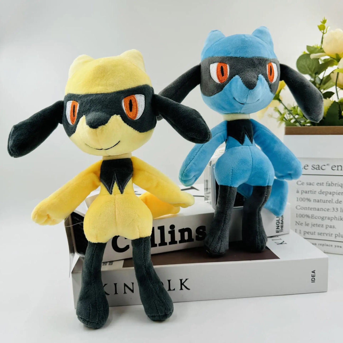 POKEMON 16cm Small Different Color Leo Road Flash Lucario Luca Yellow Pocket Monster Plush Toy Children's Plush Doll Festival Gi