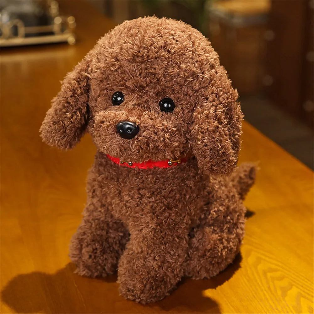 22/28cm Creative Realistic  Dog Lucky Simulation Dog Poodle Plush Toys Handmade Realistic Figure Toy Plush Stuffed Animals