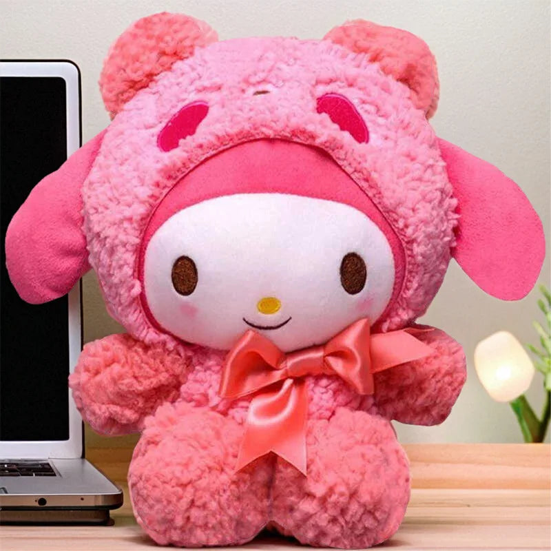 Hot 25cm Kawaii Sanrio Kuromi My Melody Cinnamoroll Plush Toys Doll Pillow Anime Cartoon Kids Gifts Room Decoration Dolls