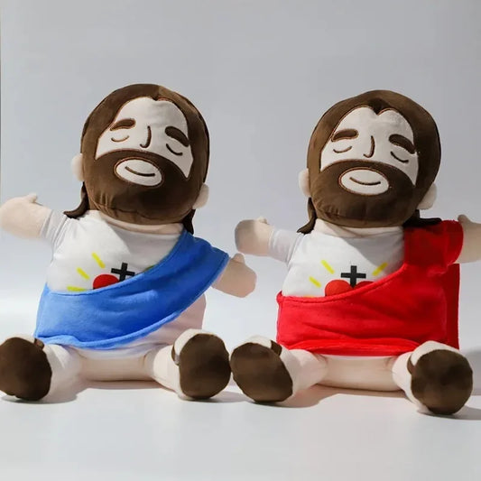 Breath Jesus Soothes Plush Toy for Boys Soft Soothing Jesus Plushies Comforting Jesus Heart Toy Girls Easter Christmas Gifts