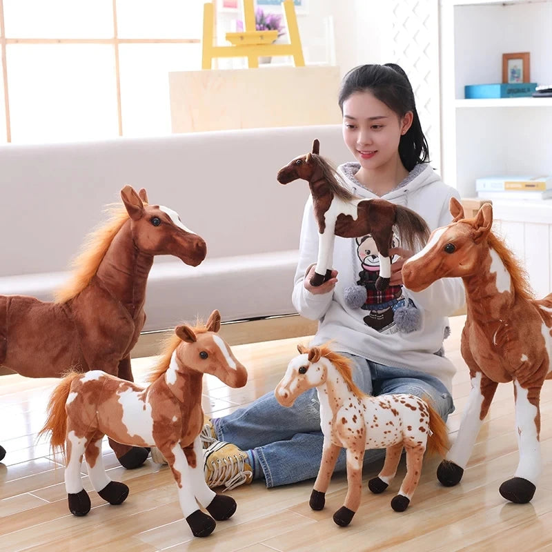 Cute Creative Cartoon Simulation Horse Plush Toy Doll Home Decoration Ornaments Children Kawaii Toy Girlfriend Birthday Gift