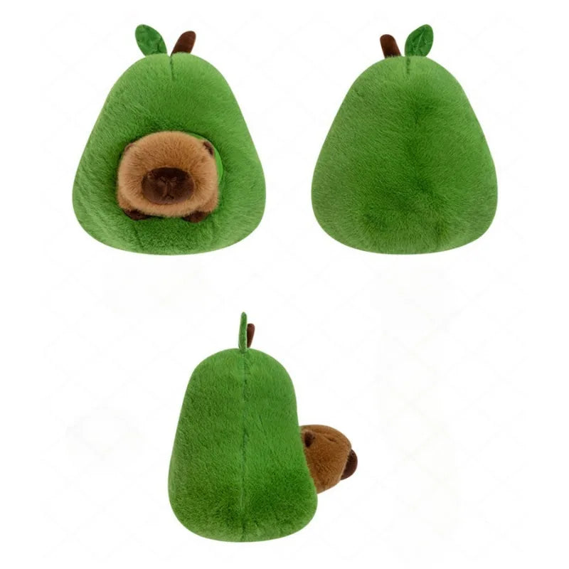 Avocado Plush Toy Capybara Doll Capibala Sleeping Pillow Large Plushie Holiday Gift Kawaii Creative Fruit Rag Doll Cushion